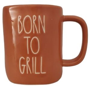 Rae Dunn Born to Grill Cup Mug Coffee Tea Hot Cocoa Chocolate 16 oz